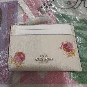 COACH Mini Skinny Id Case With Pop Floral Print